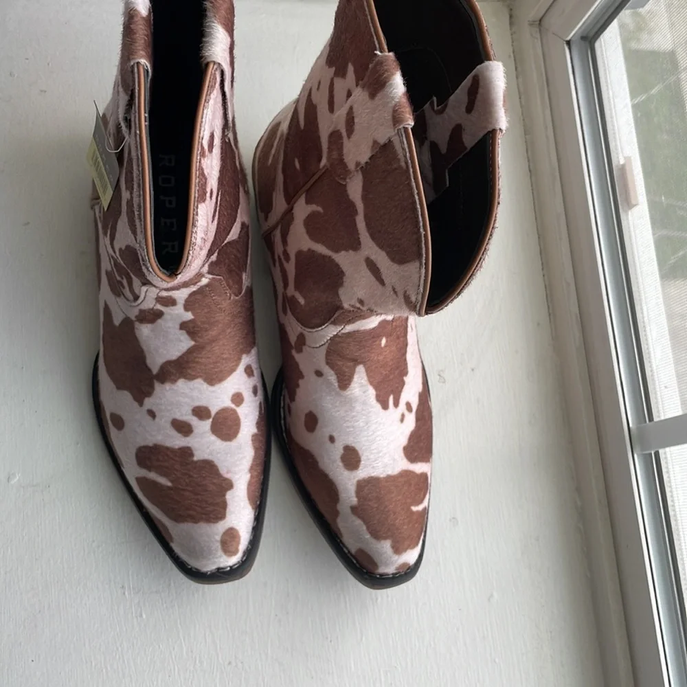 Roper cowhide pattern size 7 boots - Picture 5 of 12